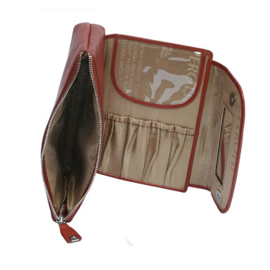 Leather cosmetic bag Contatto 2027 rosso red