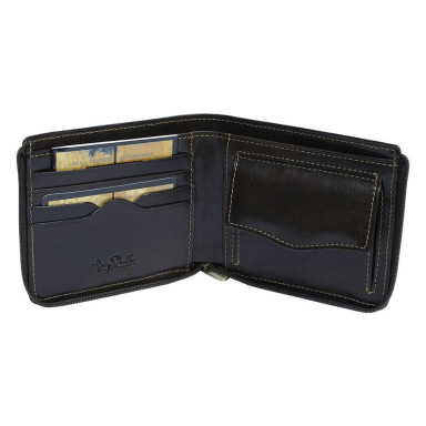 Leather wallet Italico 3645 moro brown