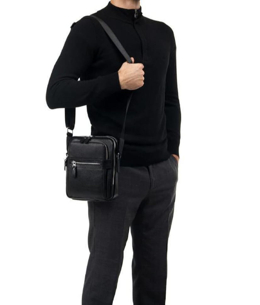 Сумка чоловіча через плече із натуральної шкіри Tiding Bag M5610A