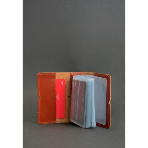 Шкіряний кард-кейс 7.0 світло-коричневий