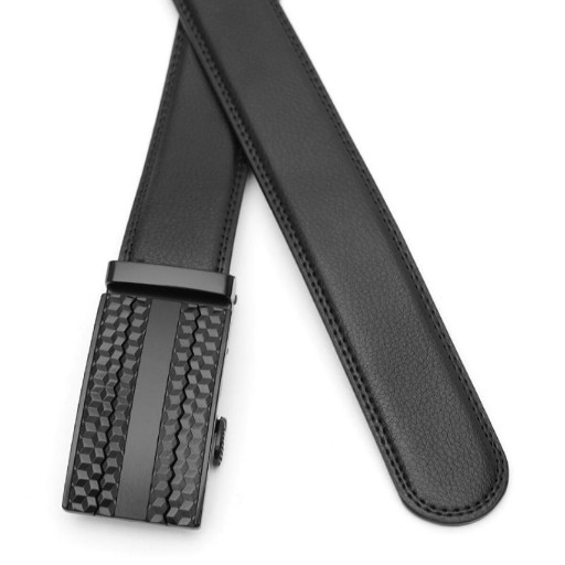 Чоловічий шкіряний ремінь із пряжкою автомат V1GKX07-black