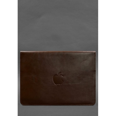 Кожаный чехол-конверт на магнитах для MacBook 15-16 дюйм Бордовый