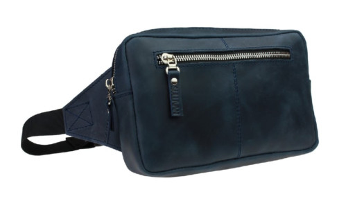 Сумка бананка на пояс 106-7(26) синя