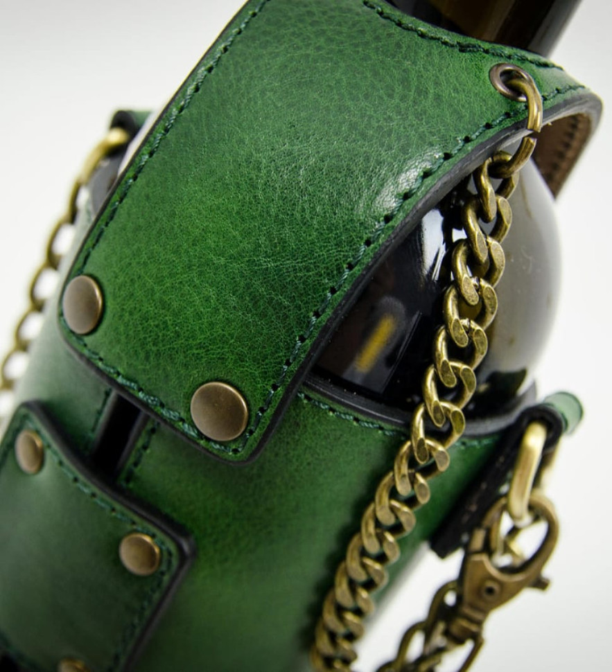 Шкіряна сумка для вина - Saving Grapes - Зелений колір - Time Resistance 5206001