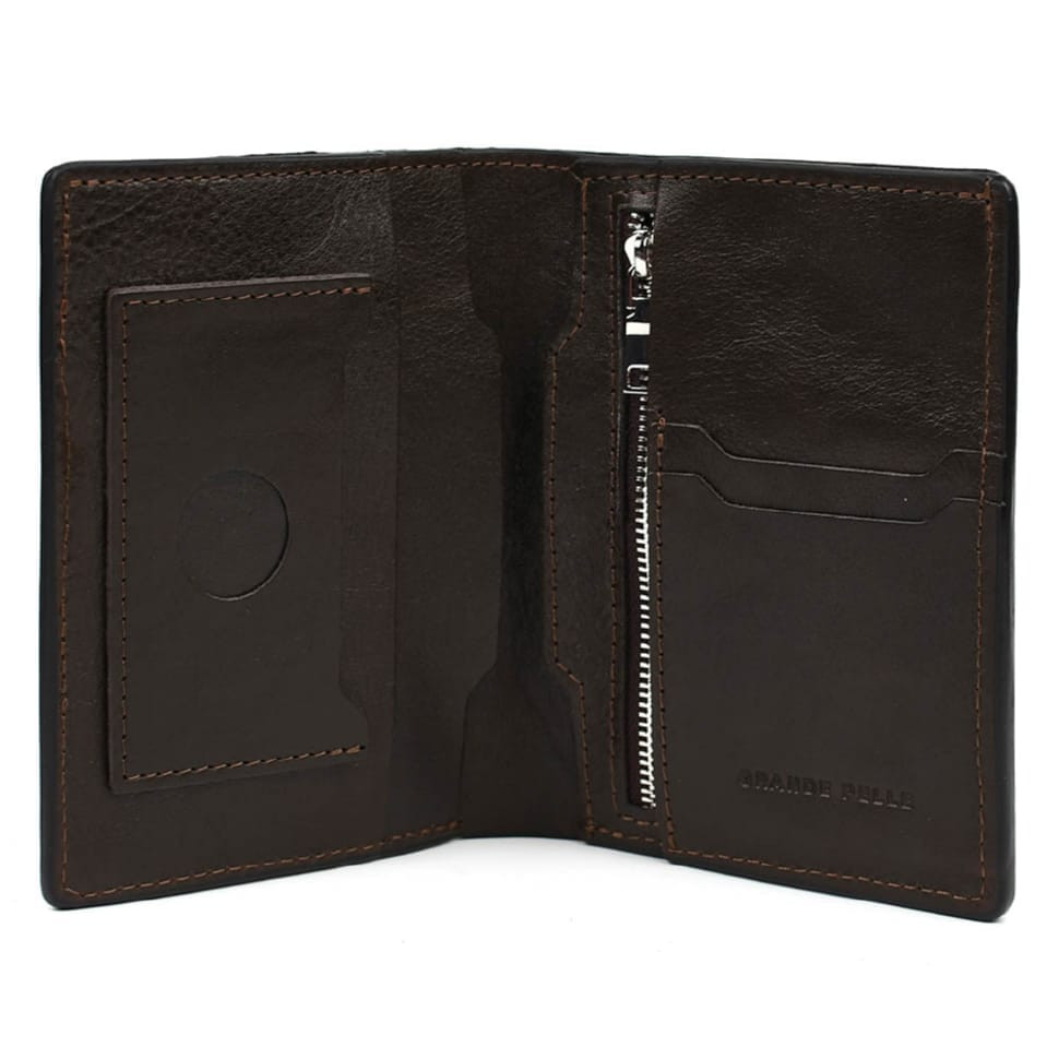Mens leather wallet with AirTag Grande Pelle 518620
