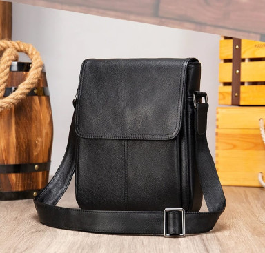 Мужская кожаная сумка через плечо Bexhill BX9805 Black