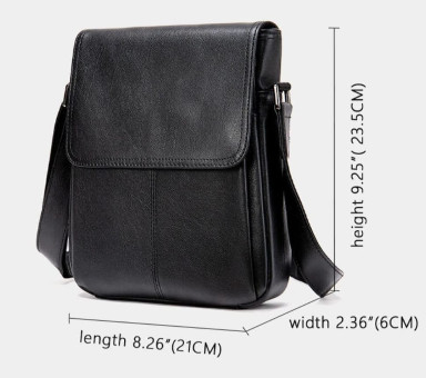 Мужская кожаная сумка через плечо Bexhill BX9805 Black