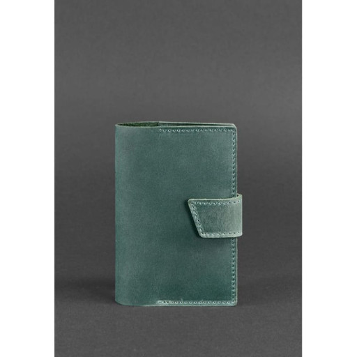 Шкіряна обкладинка для паспорта 4.0 зелена