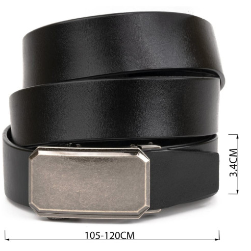 Матовий добротний чоловічий ремінь Vintage 20735 Чорний