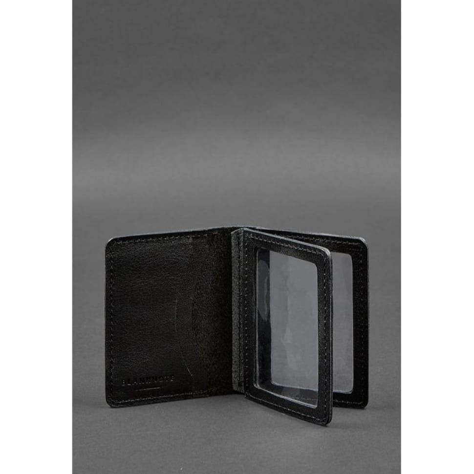 Leather cover for driver's license, ID and plastic cards 2.0 black