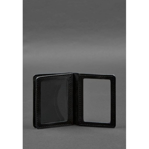 Шкіряна обкладинка для посвідчення водія, ID і пластикових карток 2.0 чорна