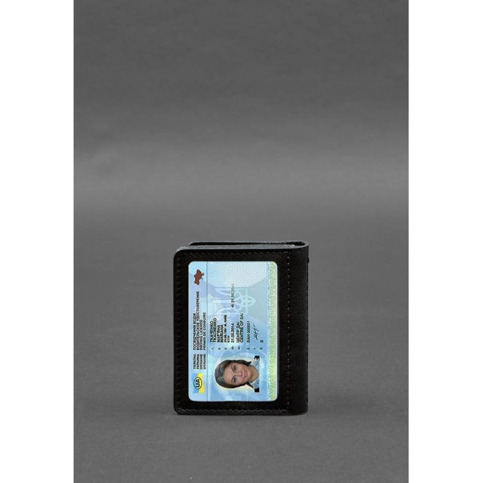 Leather cover for driver's license, ID and plastic cards 2.0 black