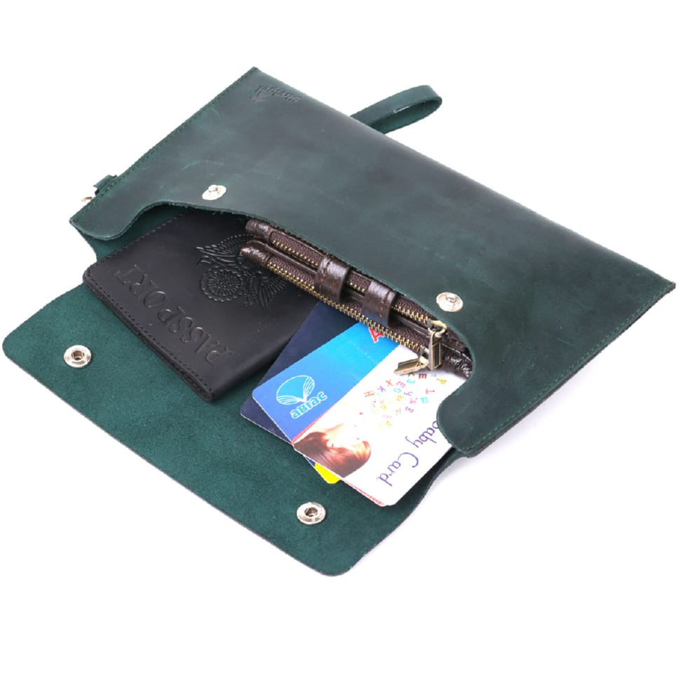 Урожай матова жіноча тревел-косметичка Shvigel 16430 Зелений