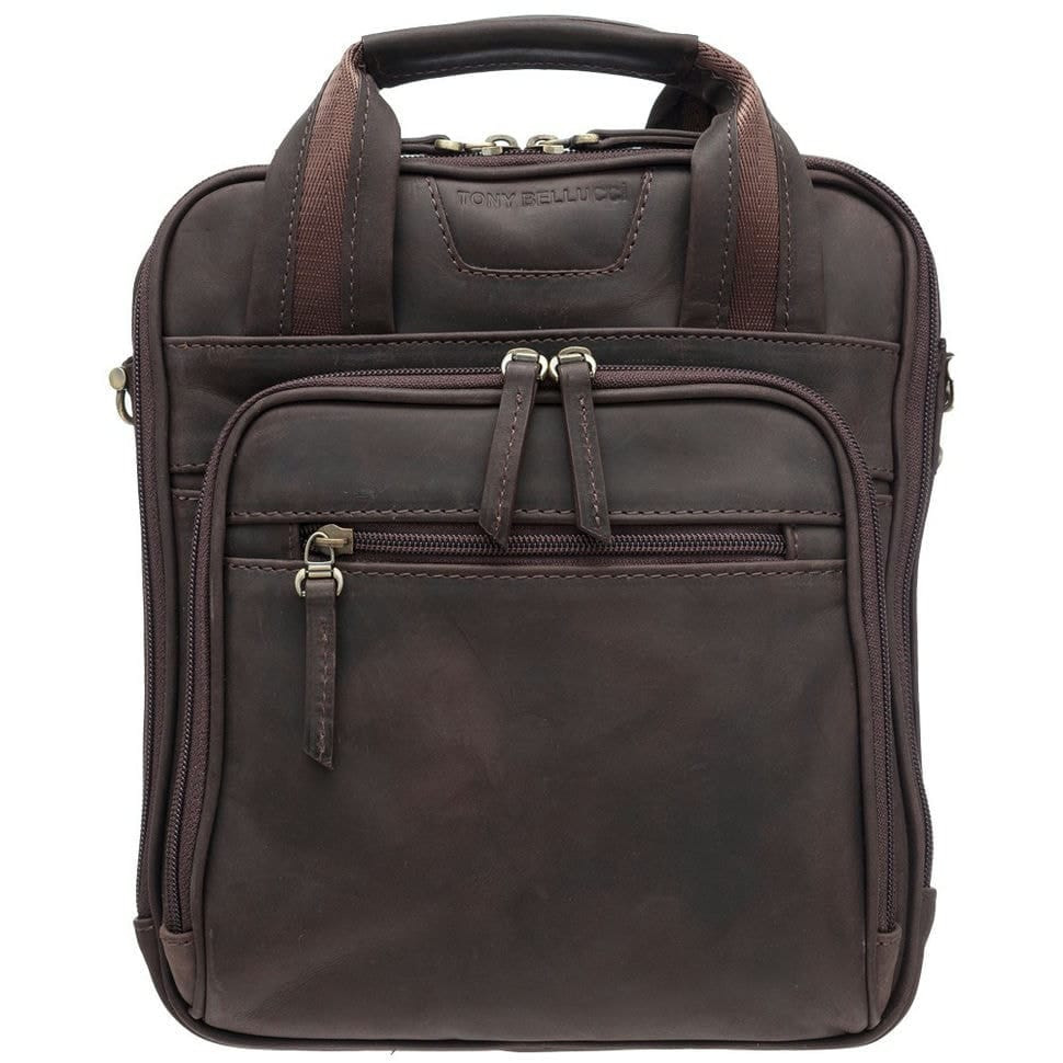 Барсетка м'яка шкіряна Tony Bellucci 5049-04 коричневий нубук