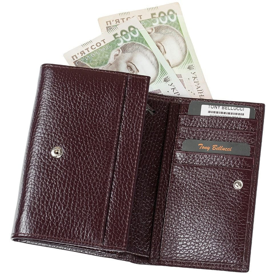 Гаманець жіночий шкіряний Tony Bellucci T863-1905 бордо флотар