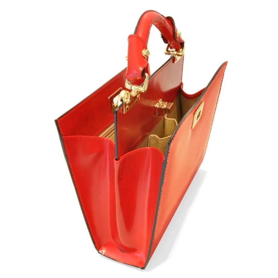 Pratesi RCF150/26 - Anna Maria Luisa de' Medici Small Lady Bag in cow leather Radica Coffee