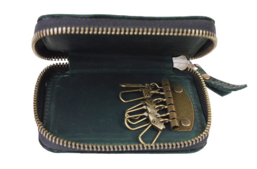 Ключниця шкіряна сумочка для ключів SULLIVAN 12224(6) зелена