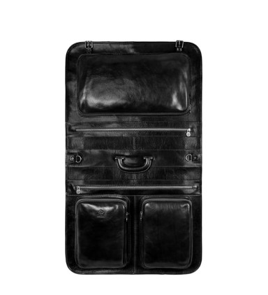 Leather Garment Bag - The Big Sleep - Black color - Time Resistance 5230701