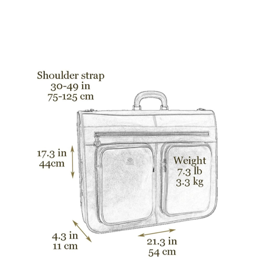 Шкіряна сумка для одягу портплед - The Big Sleep - Чорний колір - Time Resistance 5230701