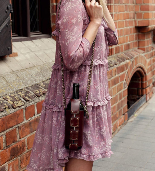 Шкіряна сумка для вина для жінок - Saving Grapes - Коричневий колір - Time Resistance 5206101W