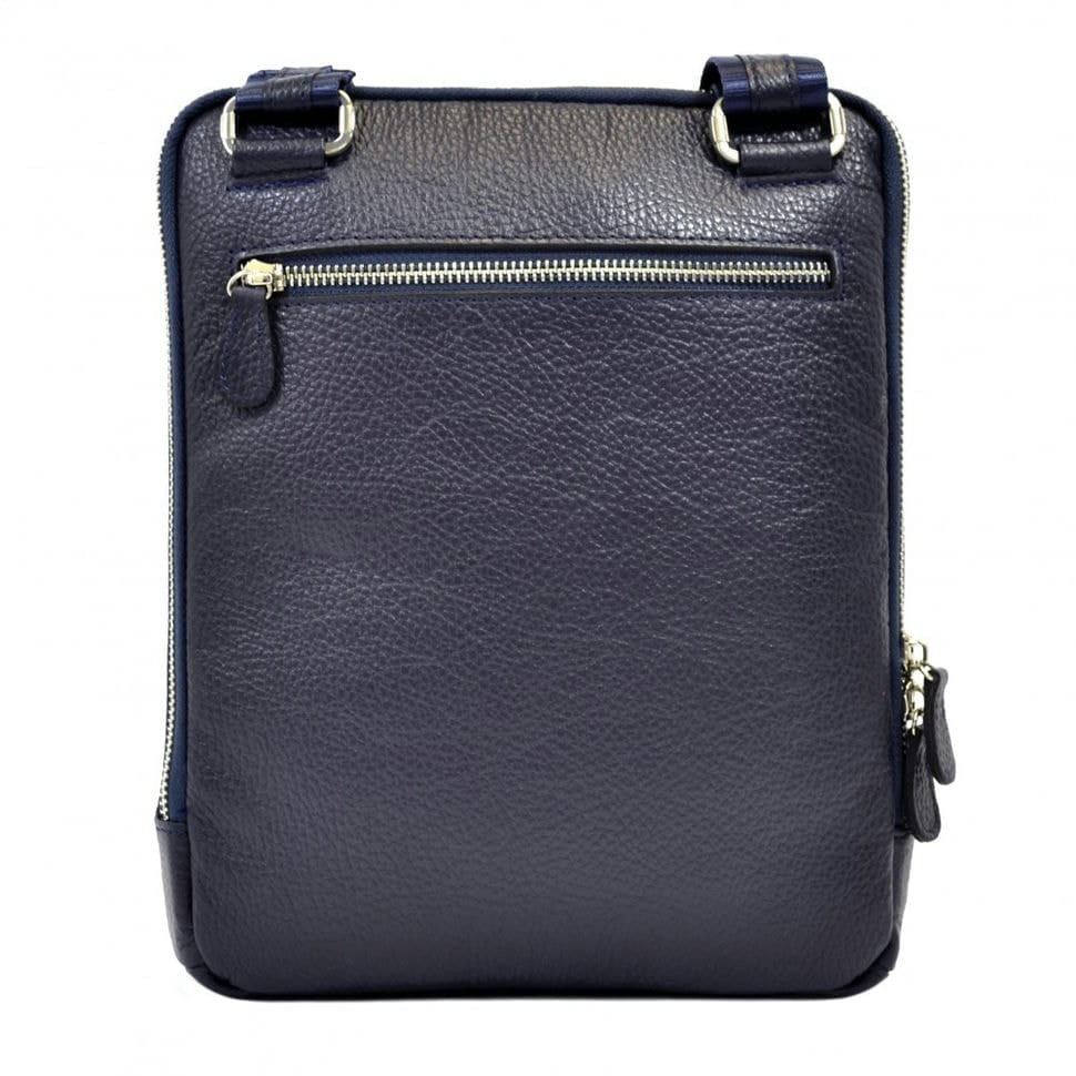 Барсетка м'яка шкіряна DESISAN 1350-315 синій флотар