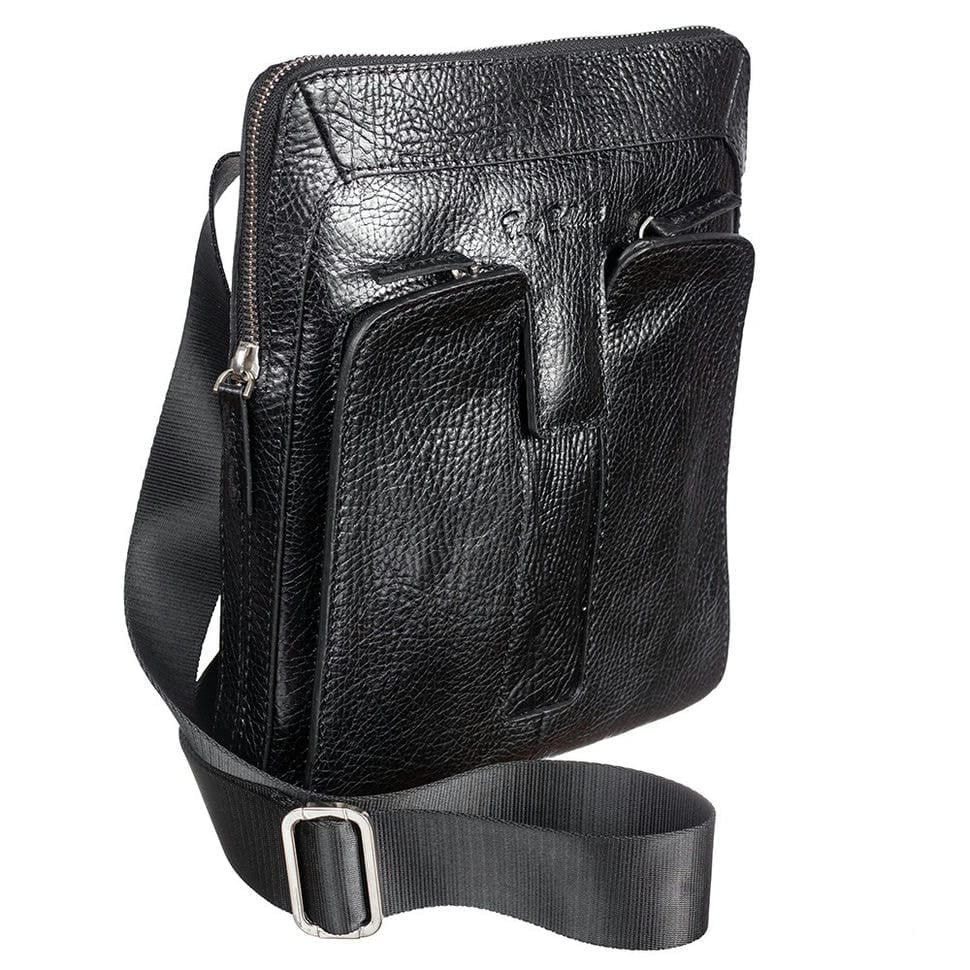 Барсетка м'яка шкіряна Tony Bellucci 5058-893 чорний флотар