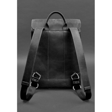 Brit leather backpack black Crazy Horse