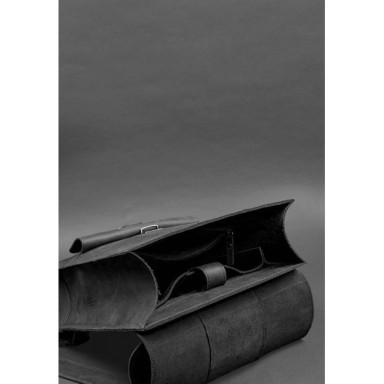 Brit leather backpack black Crazy Horse