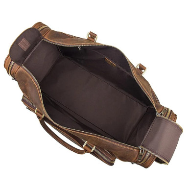 John McDee JD7317LR Genuine Leather Men's Exclusive Travel Bag