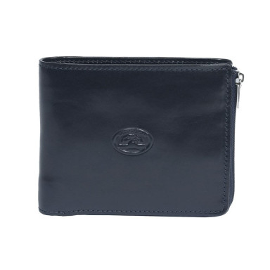 Leather wallet Italico 3645 navy blue