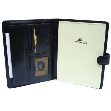 Leather notepad Italico 2590 nero black