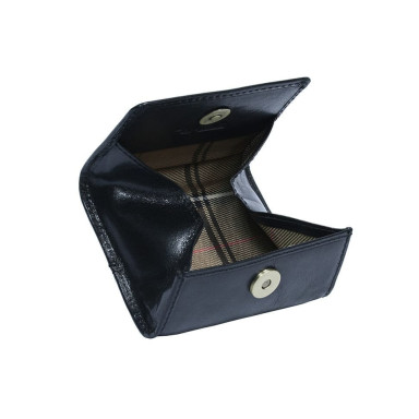Монетница кожаная Italico 1445L nero чёрный