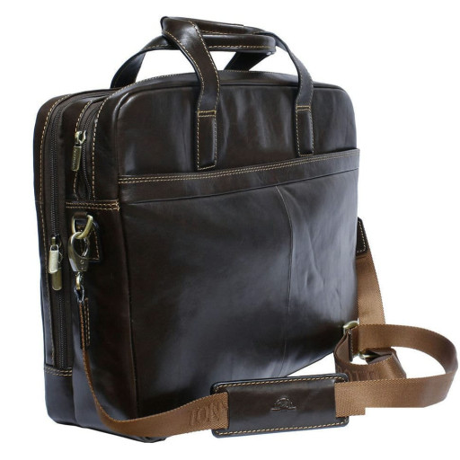 Сумка шкіряна Italico 9954 moro коричневий