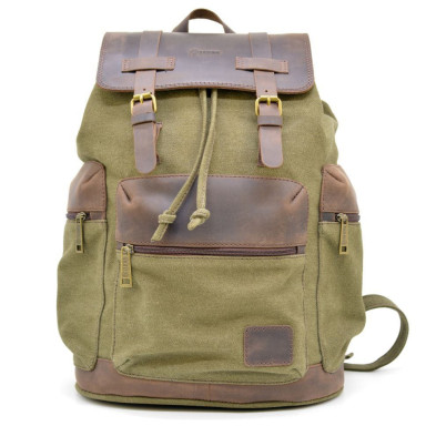 Urban backpack mix of canvas and leather RH-0010-4lx from the TARWA brand