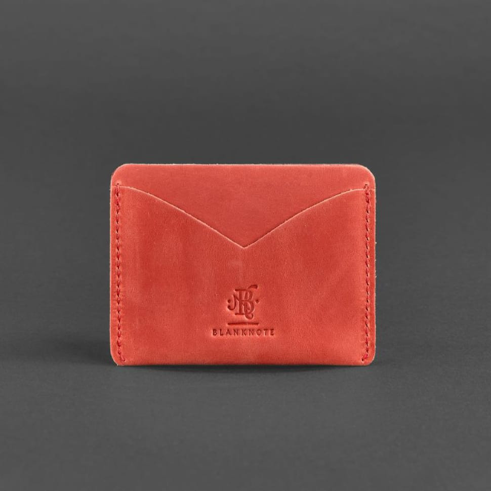 Жіноча шкіряна візитниця 5.0 коралова