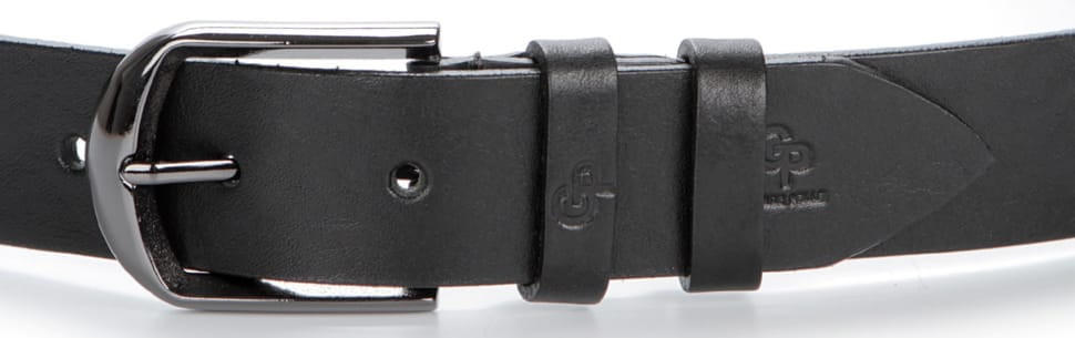 Men's belt GRANDE PELLE 00772 genuine leather Black