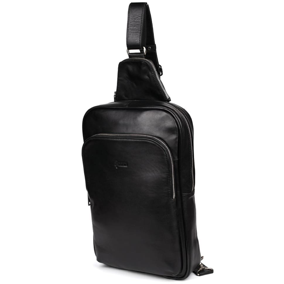 XL sling, leather one-shoulder backpack TARWA GA-0105XL-4lx