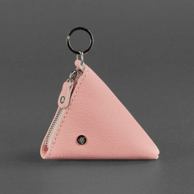 Women's leather coin pouch 2.0 Pyramid pink
