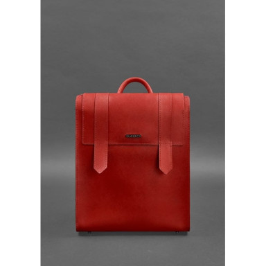 Women's red leather backpack Blackwood