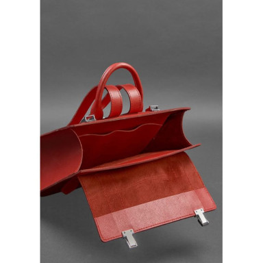 Women's red leather backpack Blackwood