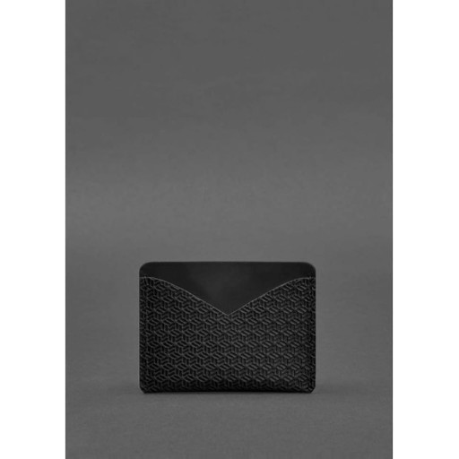 Шкіряна візитниця 5.0 чорна Crazy Horse Карбон