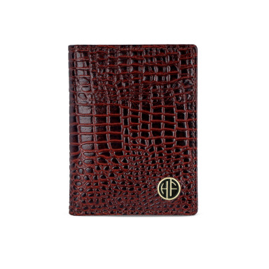 Hammonds Flycatcher CC606 Croco Brown Leather Cardholder
