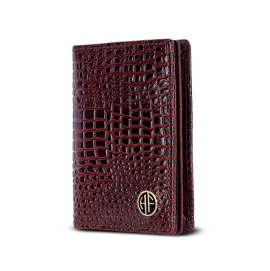 Hammonds Flycatcher CC606 Croco Brown Leather Cardholder