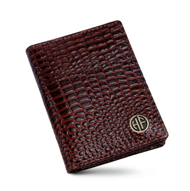Hammonds Flycatcher CC606 Croco Brown Leather Cardholder