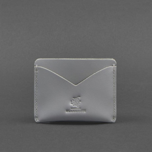 Женская кожаная визитница 5.0 серая