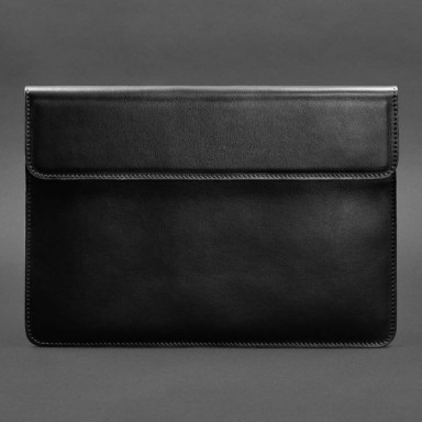 Кожаный чехол-конверт на магнитах для MacBook 13 Черный