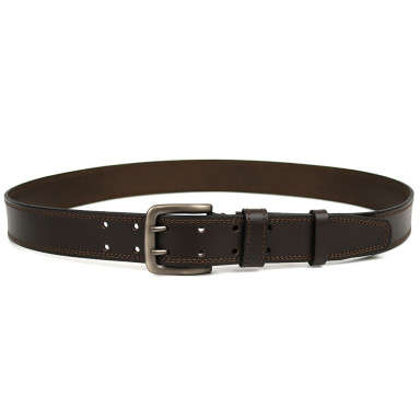 Mens leather belt Limary lim-28-115 with two tongues