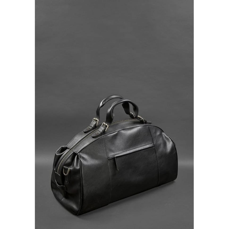 Шкіряна дорожня сумка Люкс Чорна
