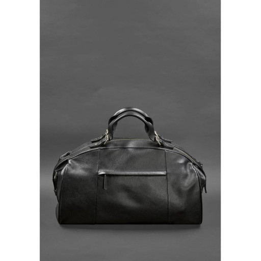 Шкіряна дорожня сумка Люкс Чорна