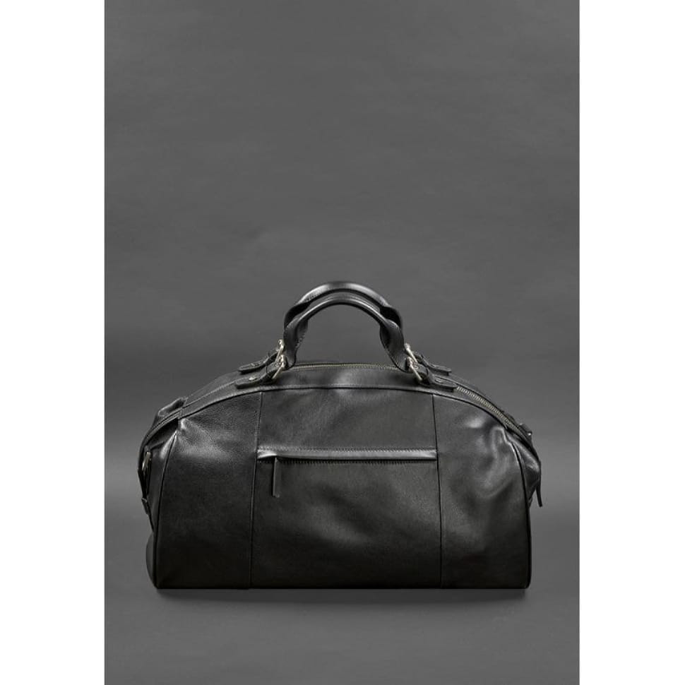 Шкіряна дорожня сумка Люкс Чорна